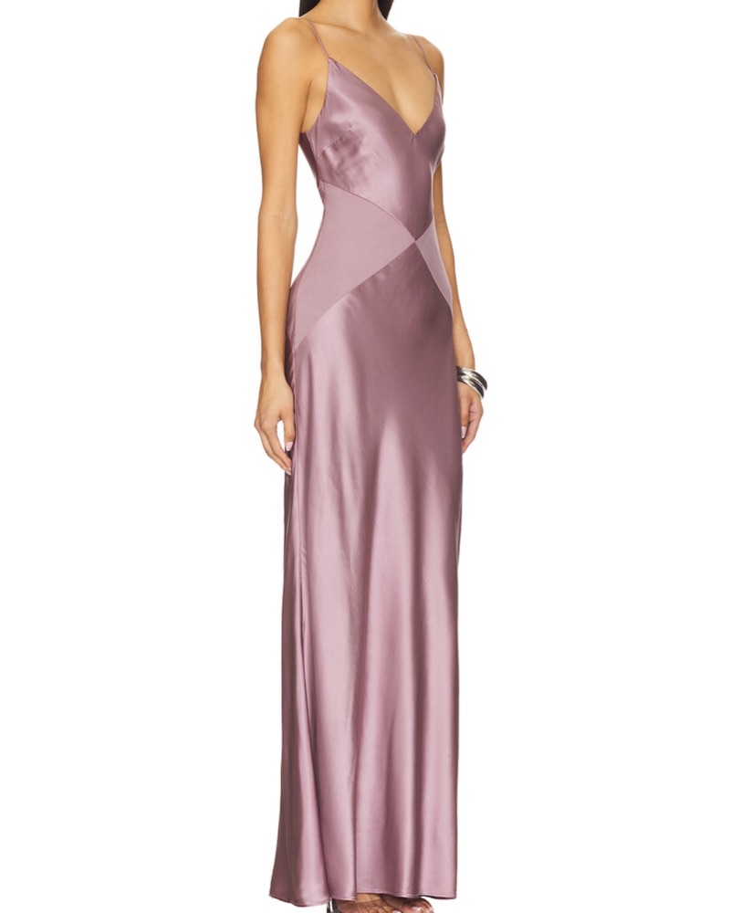 knee length dresses for ladies Destinations Maxi Halter Dress | Mauve | Womens main image 0
