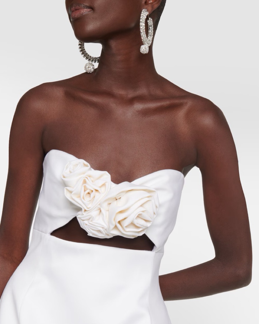 $1,605 Magda Butrym White Mini Dress - Image 3