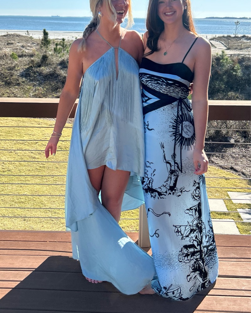 michael costello blue dress One Shoulder Light Blue Tulle A-line Bridesmaid Dress – Ohmollydress