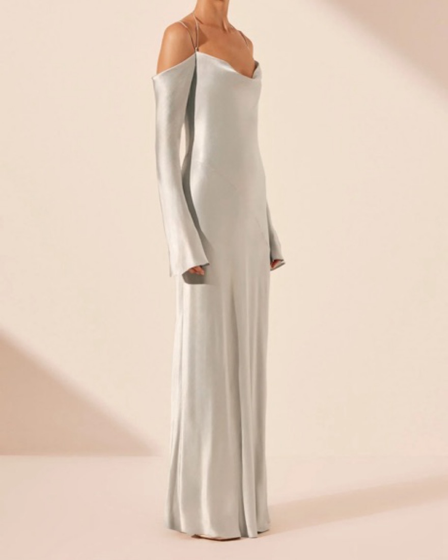 open lace back dress Lumiere Tie Front One Shoulder Dress | Night Sky | Dresses