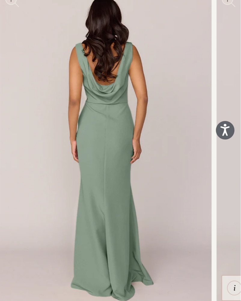 galaxy bridesmaid dresses Malika Emerald Cowl Back Bridesmaid Dress