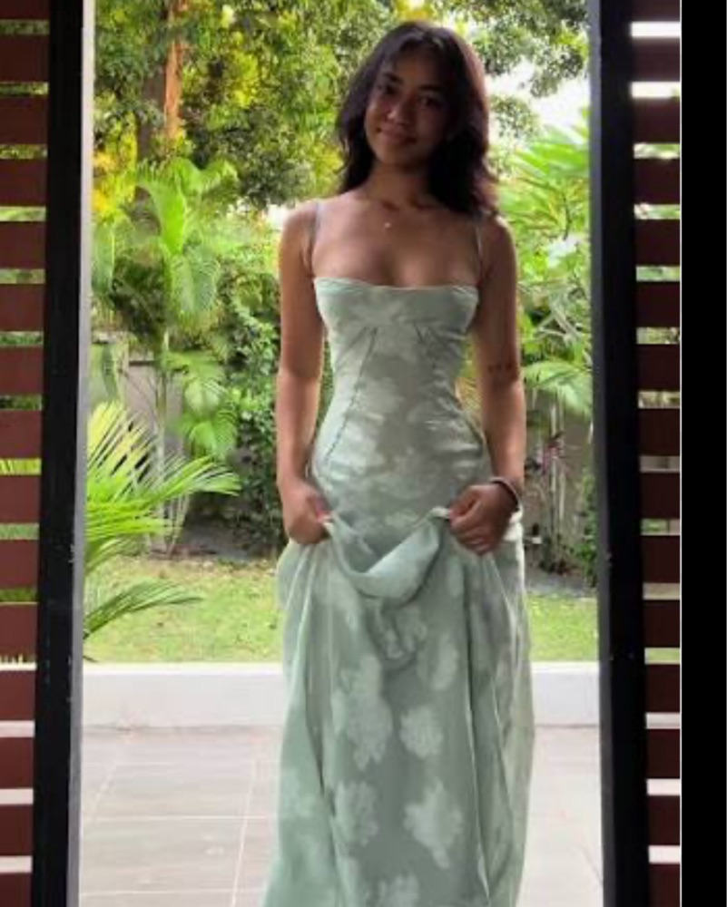 Seren Maxi Dress in Sage by House of CB - Pickle