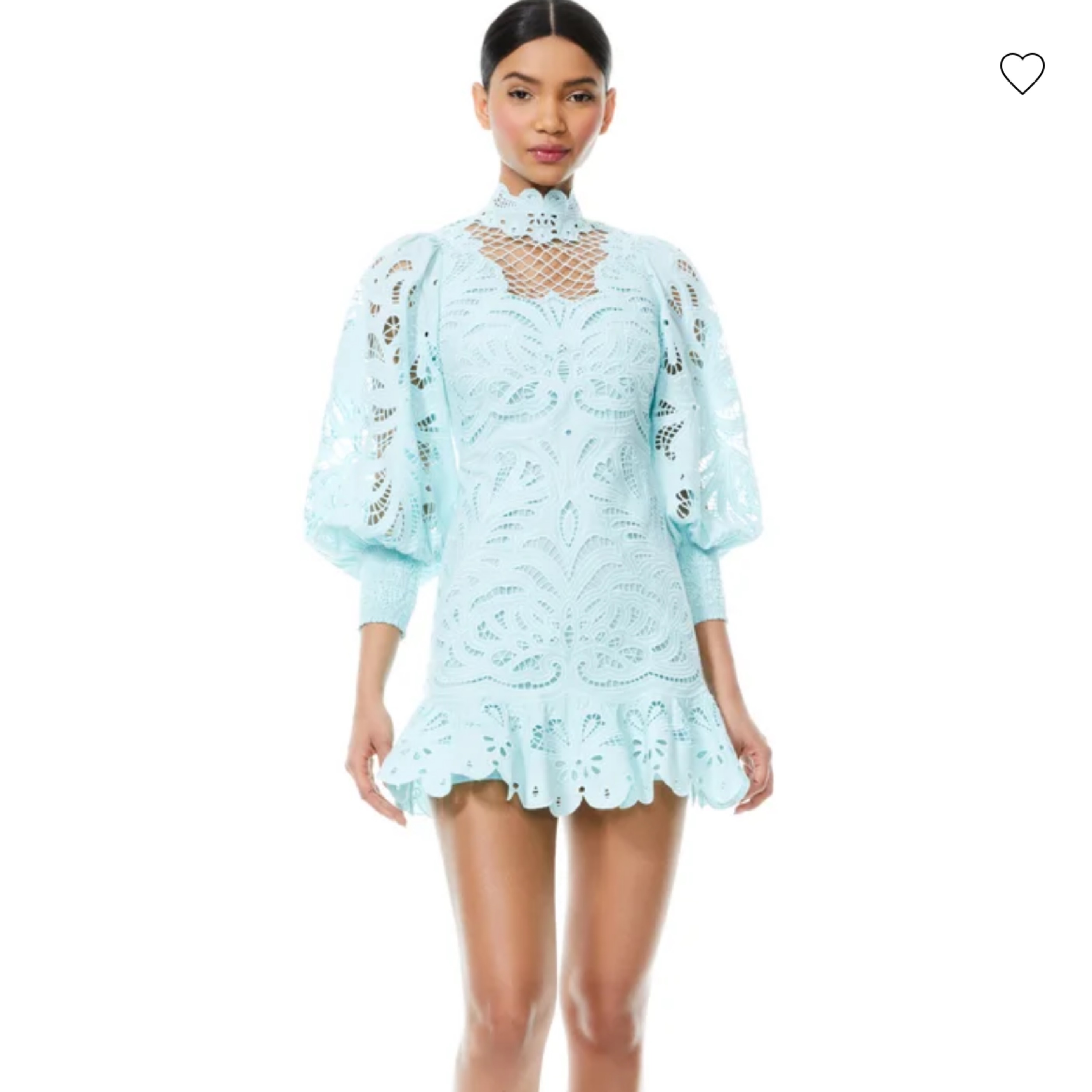 Alice And Olivia Yasmin Lace Mini Dress by Alice & Olivia - Pickle