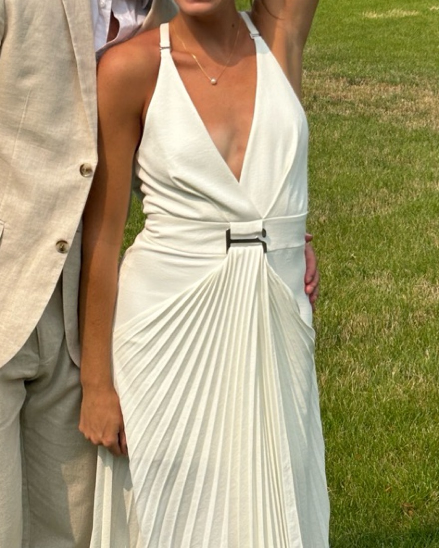 Elegant Pleated Midi Dress - Image 4