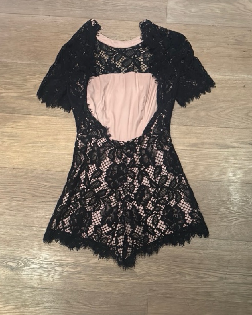 chinese dress ladies Canyon Lace Romper Dress (Black) FINAL SALE – Southern Alternative main image 0