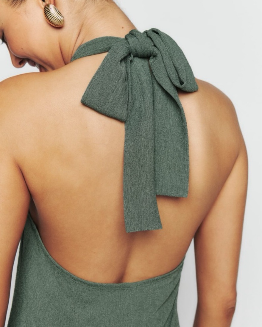 Green Reformation Hamilton Knit Dress by Reformation - Pickle