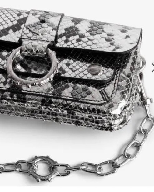 Zadig & Voltaire Silver Snake Bag - Image 3