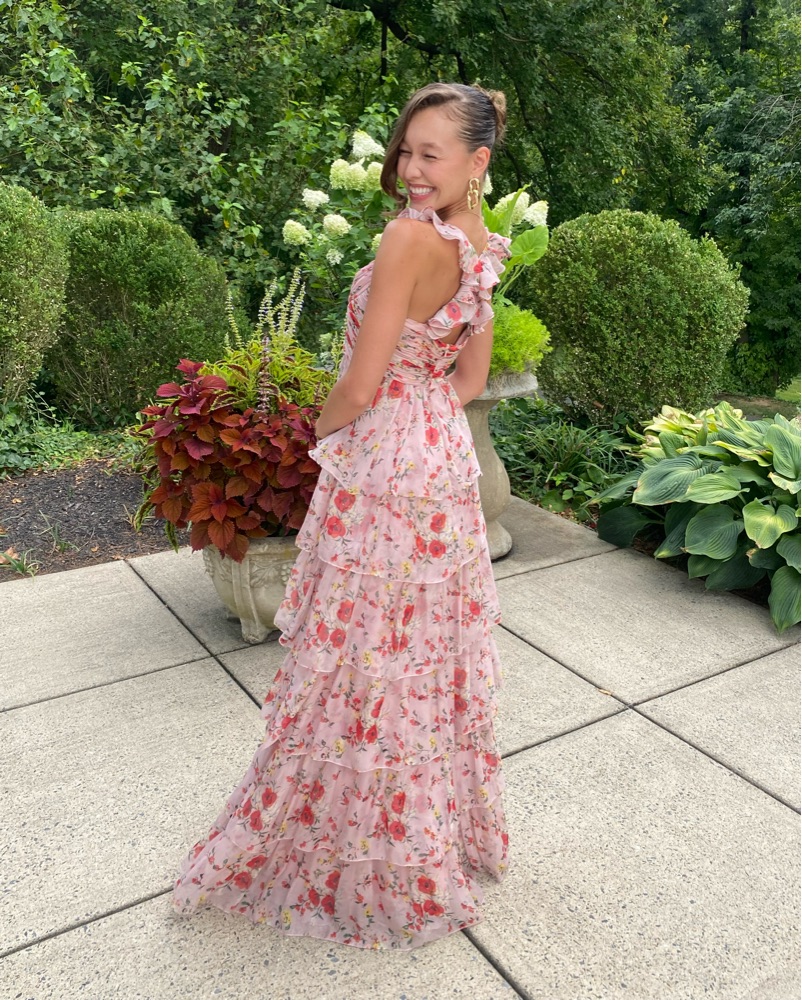 chinese dress ladies Luciana Floral Tiered Maxi Dress  Treehouse On Main