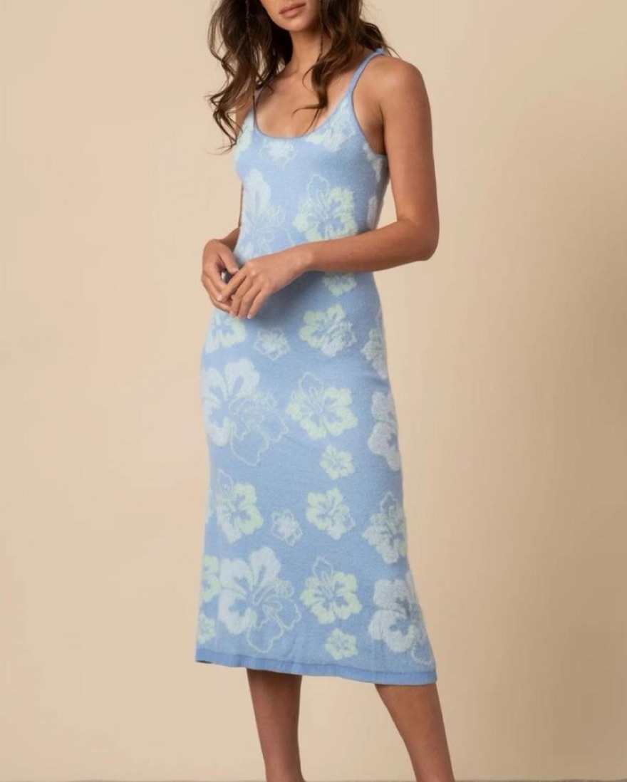 knee length dresses for ladies Shiann Knit Midi Dress in ultramarine main image 0