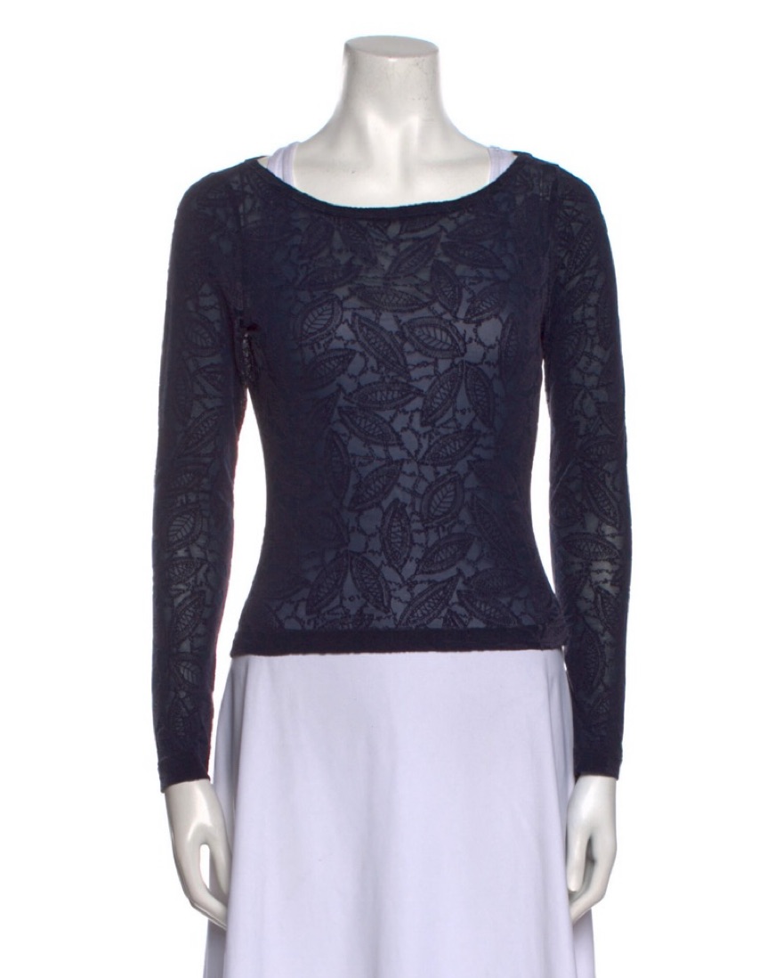 Vivienne Hu Boat Neckline Sheer Top - Image 1