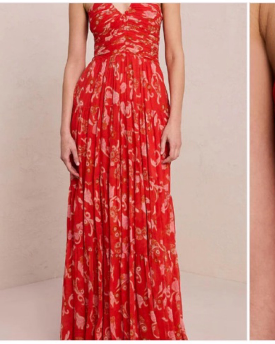 fitted lace wedding dress Crimson Game Day Short Sleeve Tiered Dress main image 0