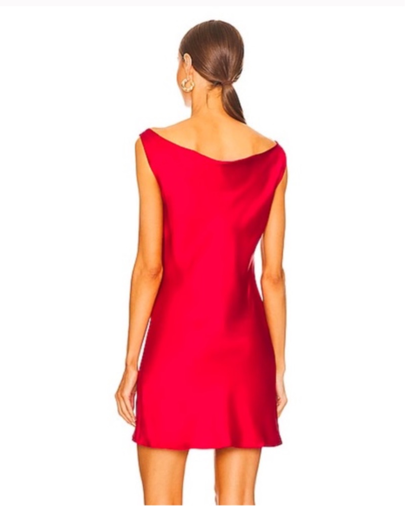 knee length dresses for ladies Norma Kamali Ruched stretch-jersey red mini dress - BOPF