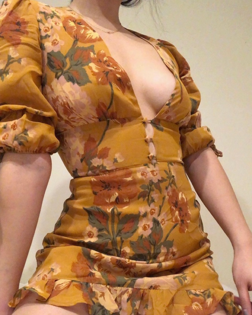 reformation orange floral dress Reformation Cosa Floral Tiered Midi Dress