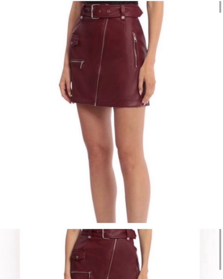Faux Leather Mini Skirt - Image 1