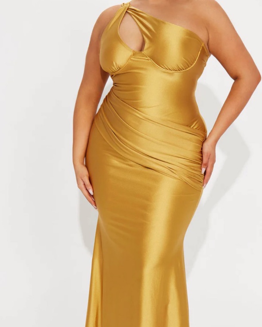 Gold Maxi Dress - Image 1