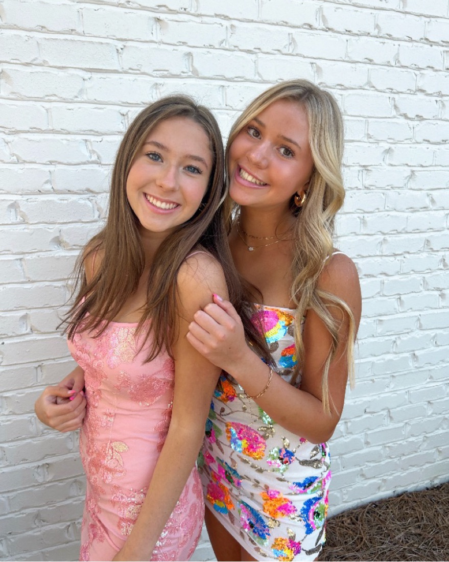 Flower And White Mini Dress - Image 2