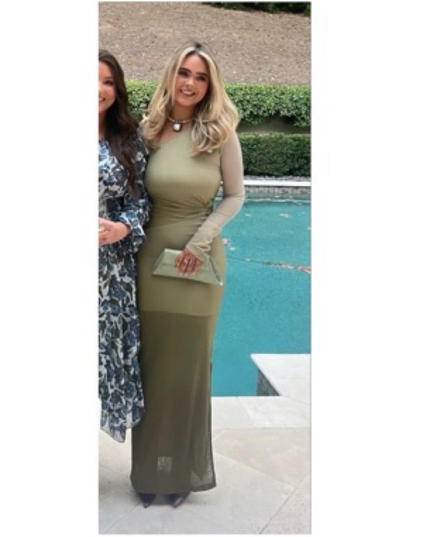 Saemdi Olive Mesh Maxi Dress - Image 2