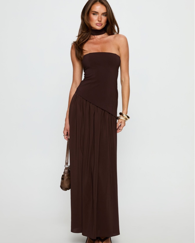 open lace back dress Sheer Embellished Scoop Neck Evening Gown in Almond - 6