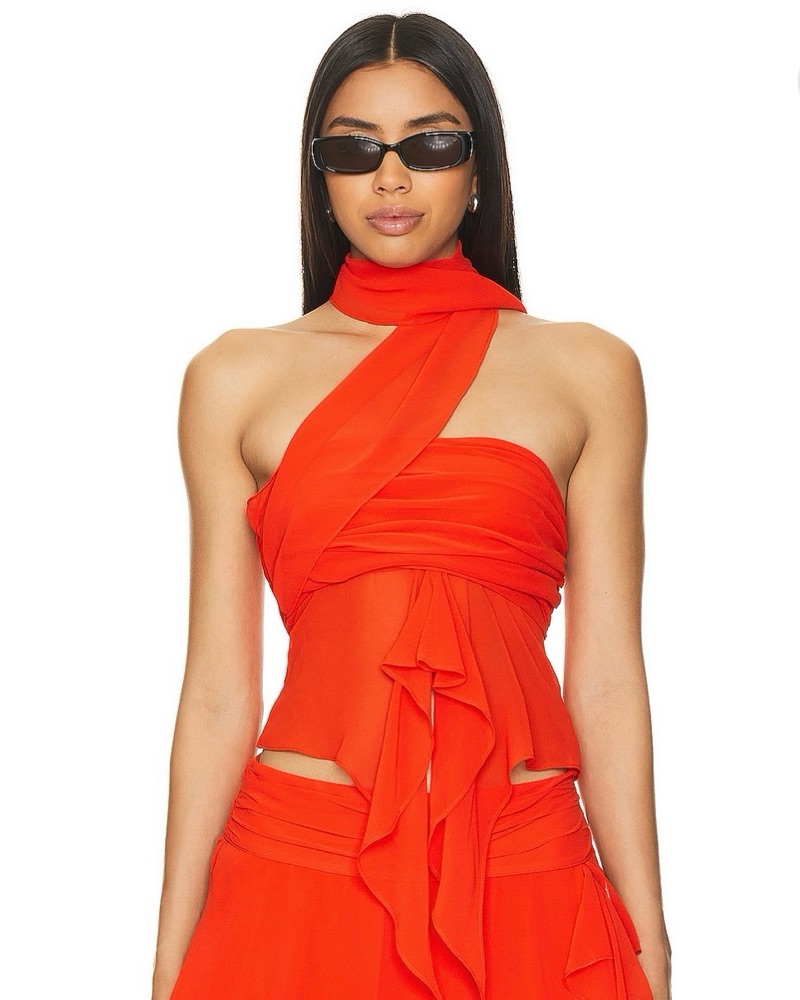 Guizio Chiffon Wrap Around Top - Image 1