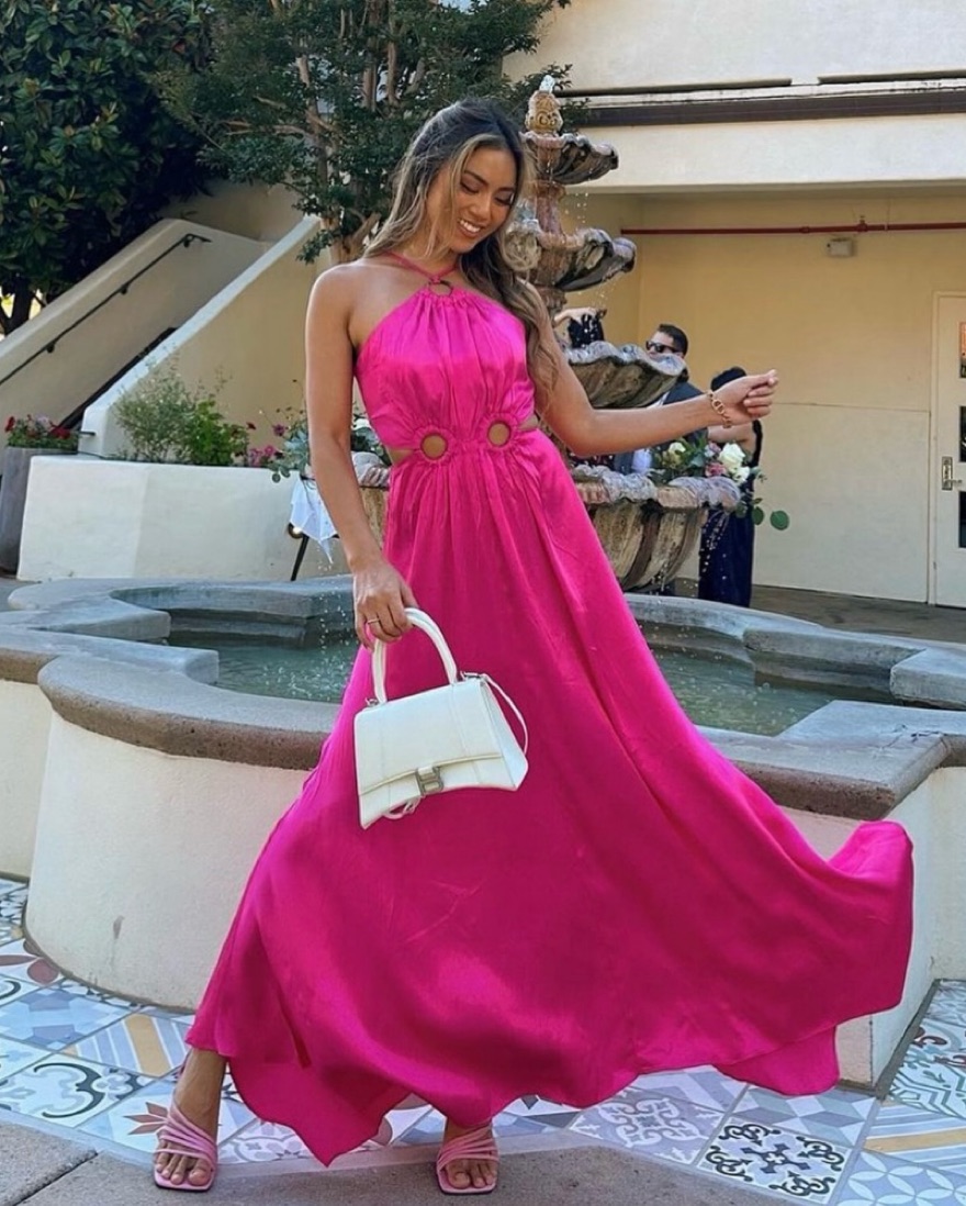 ELLIATT Visitant Maxi Dress in Hot Pink - Image 1