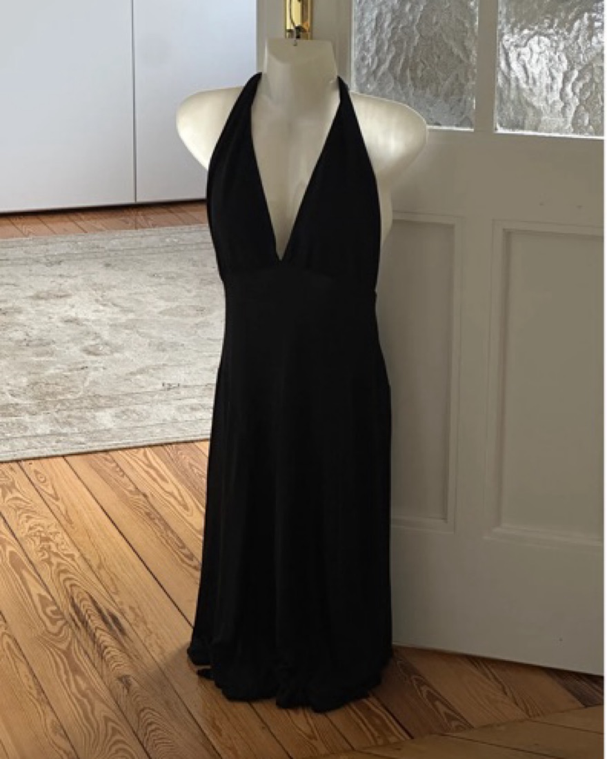 slim fit dress slacks 1950 Vintage Black Halter Prom Party Dress with Bolero Jacket