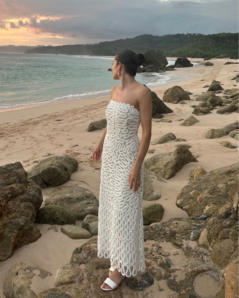 $1,300 Simkhai Elise Dress by Jonathan Simkhai - Pickle