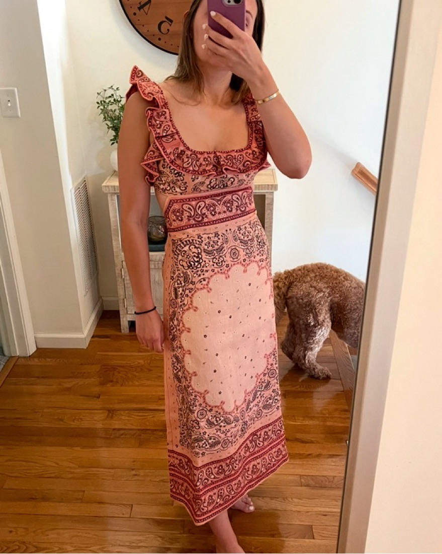 Zimmermann Matchmaker Frilled Midi Dress by Zimmermann - Pickle