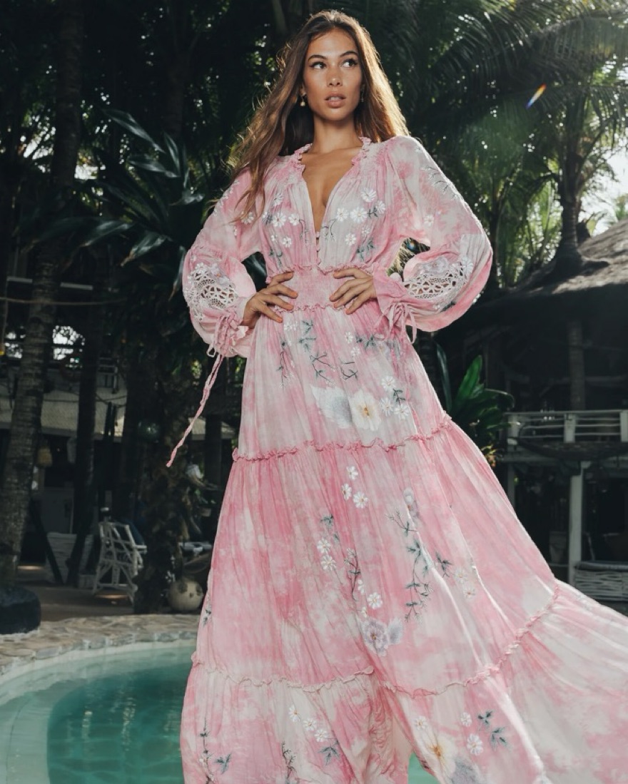 chinese dress ladies Fillyboo Strawberry Fields Maxi Dress - For Hire