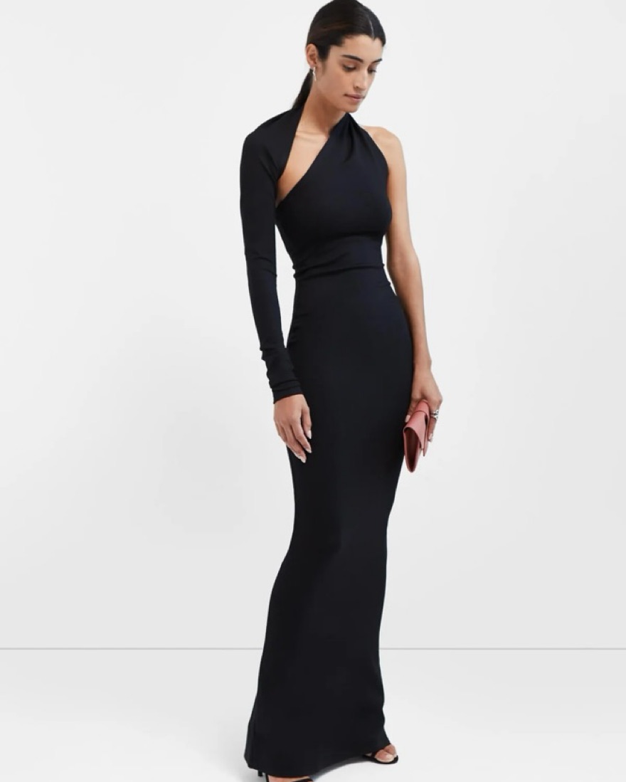 Marcella Black One-Shoulder Maxi Dress by Marcella NYC - Pickle