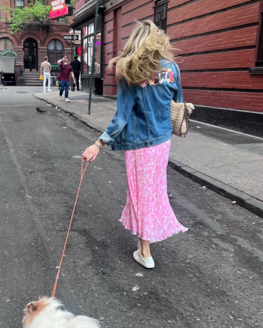 Ganni Pink Floral Midi Skirt - Image 2