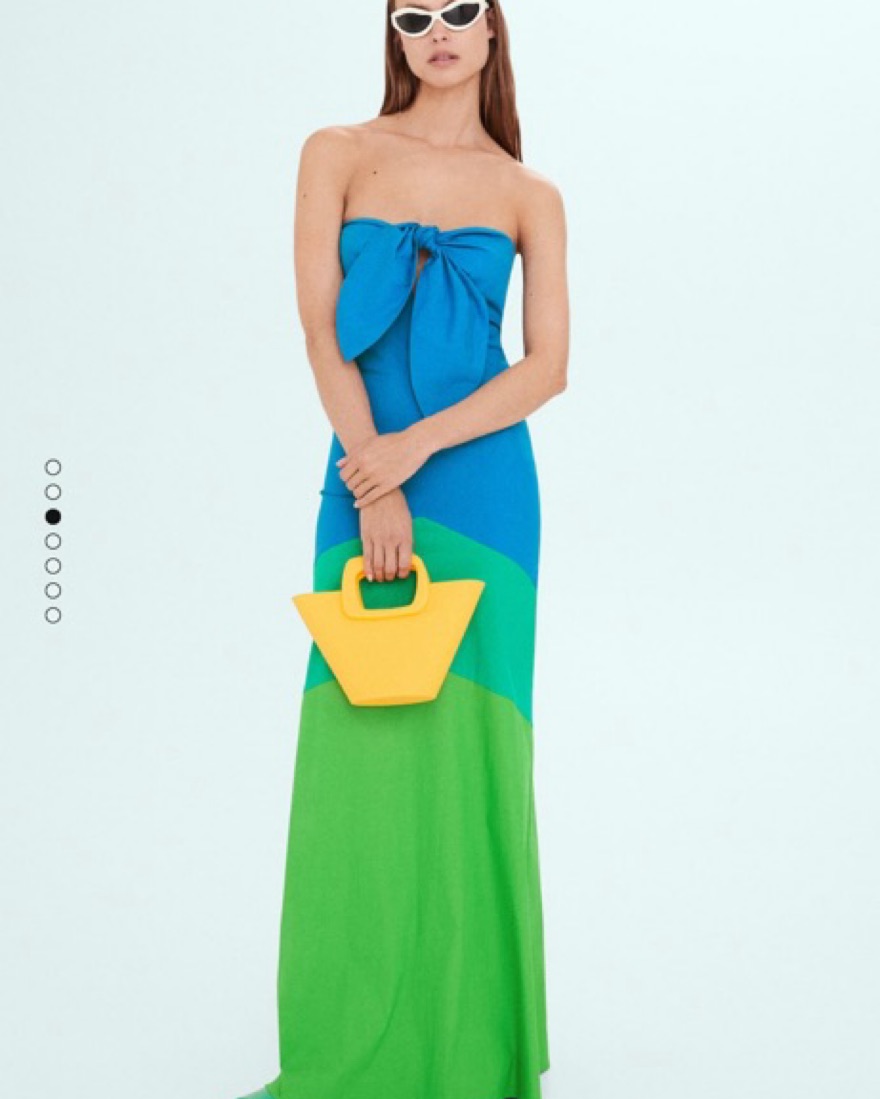 green emerald velvet dress Tory Burch main image 0