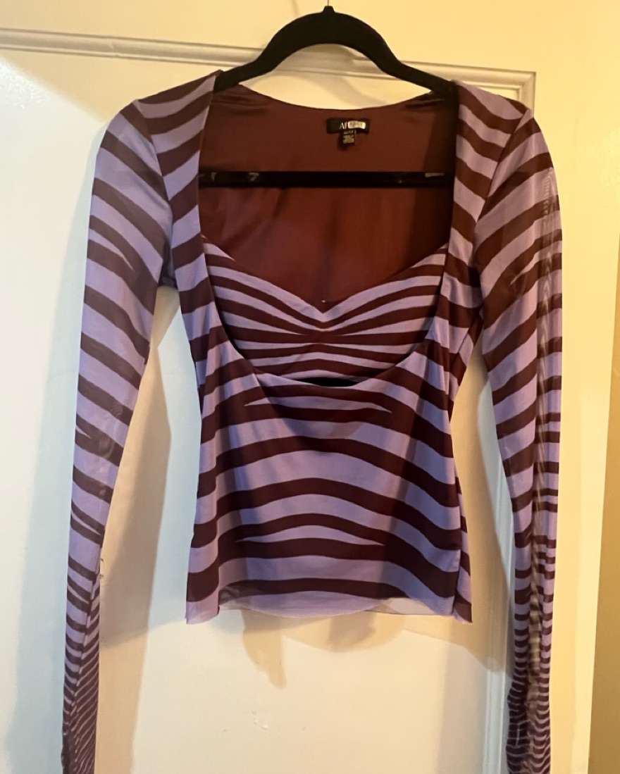 Purple Mesh Zebra Top - Image 3