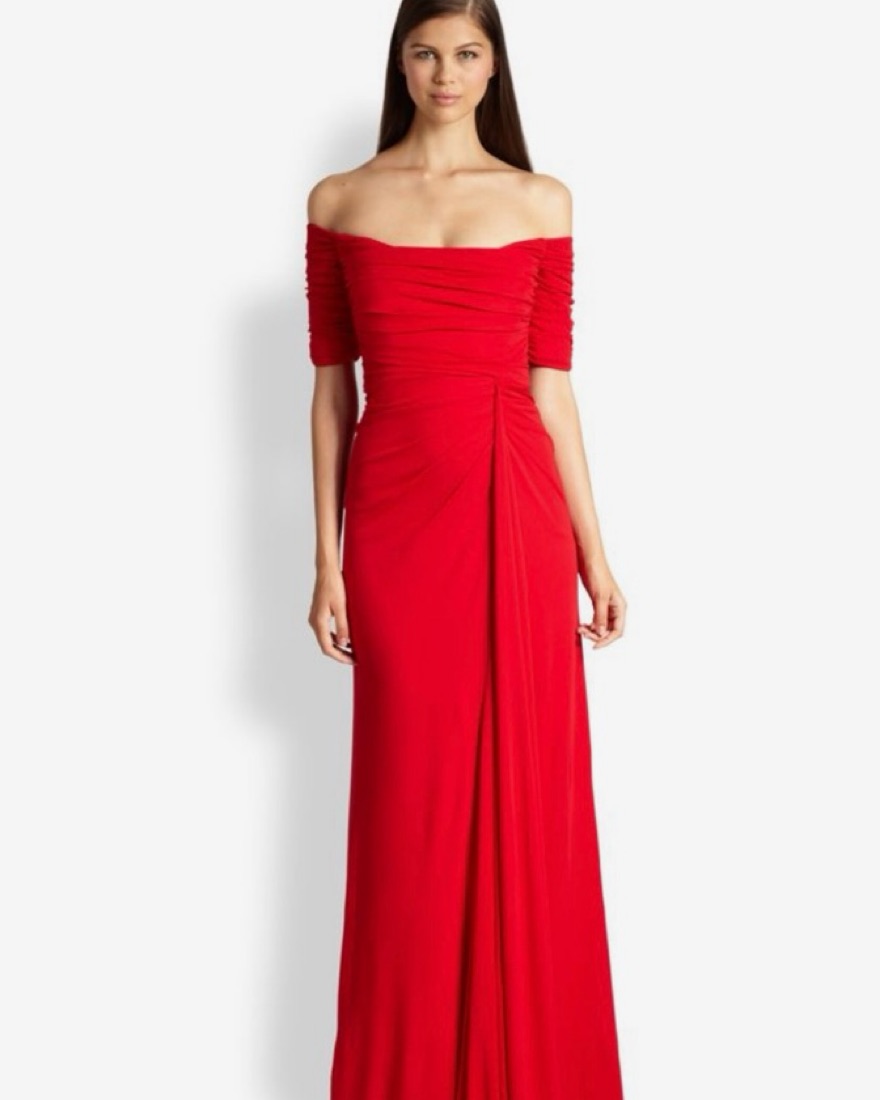Badgley Mischka Red Formal Dress - Image 5