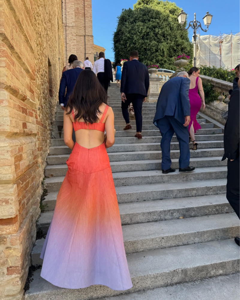 knee length dresses for ladies Silvia Tcherassi Fadila Hot Pink Embellished Jersey Maxi Dress main image 1