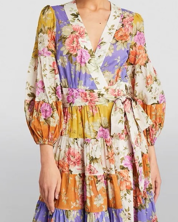 knee length dresses for ladies silk wrap midi dress main image 1