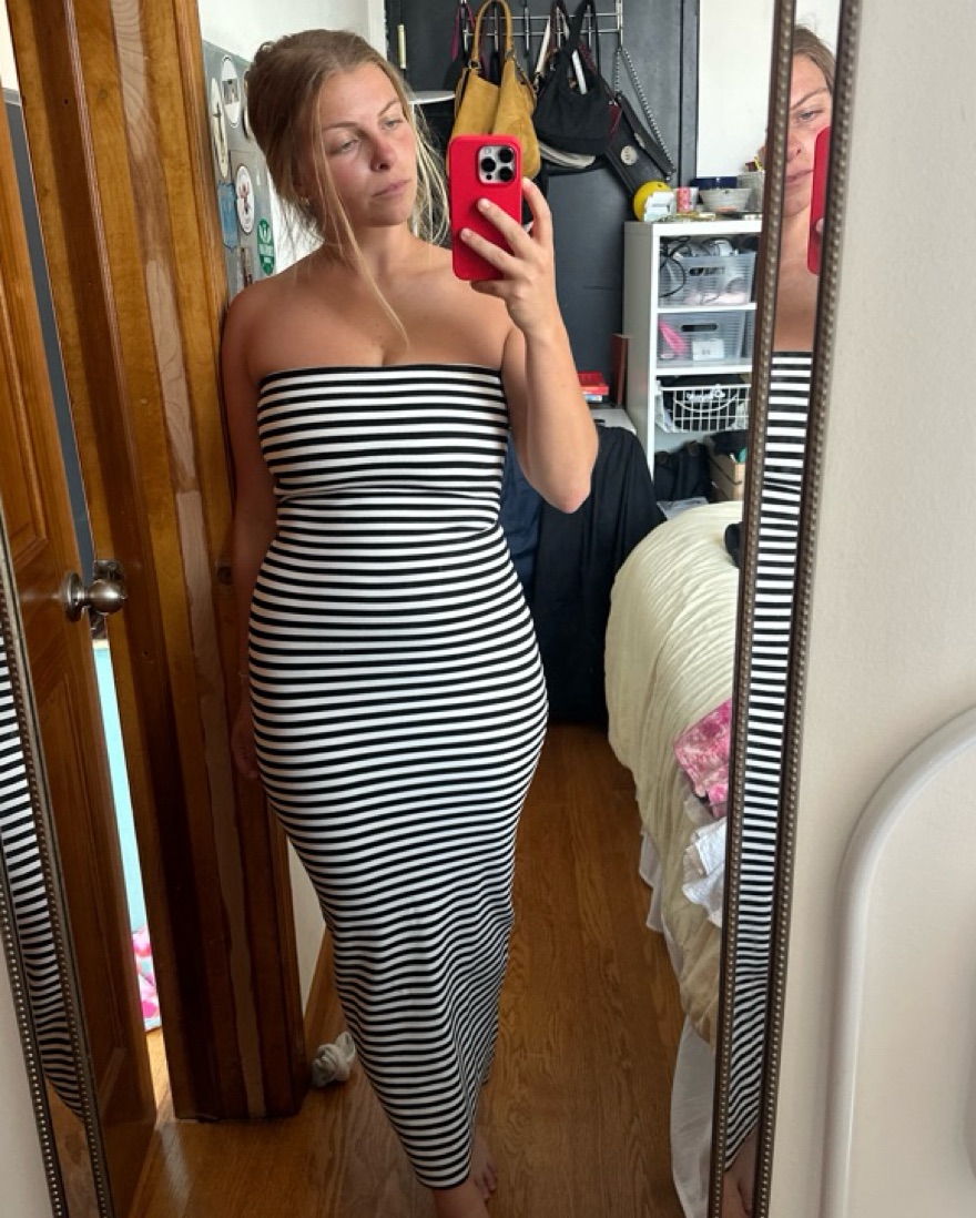 Zara Black And White Striped Dress by Zara - Pickle