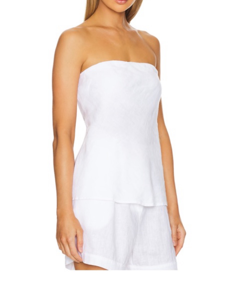 Donni White Linen Top by Donni - Pickle