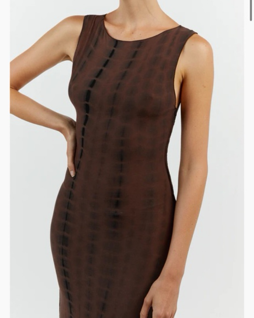 dissh brown maxi dress Cartoon Slim Bodycon Dress  TETEBELLA