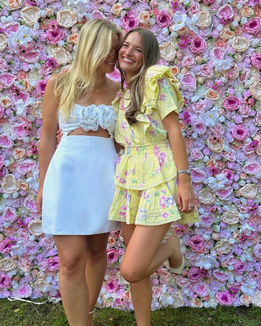 LoveShackFancy Natasha Mini Dress in Aza by LoveShackFancy - Pickle