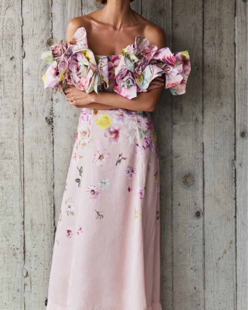 knee length dresses for ladies Fleur Mini Dress | Collage Floral