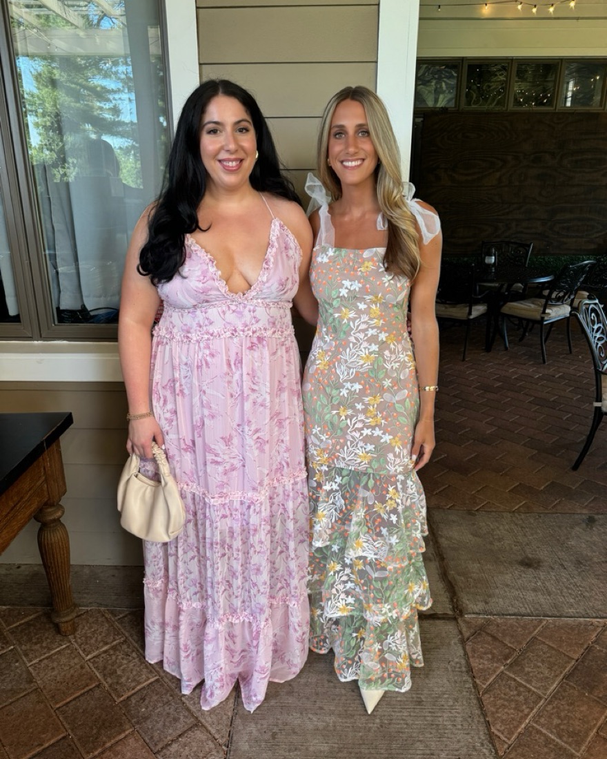 knee length dresses for ladies Tilly Tiered Maxi Dress in Pink – Elliatt main image 1