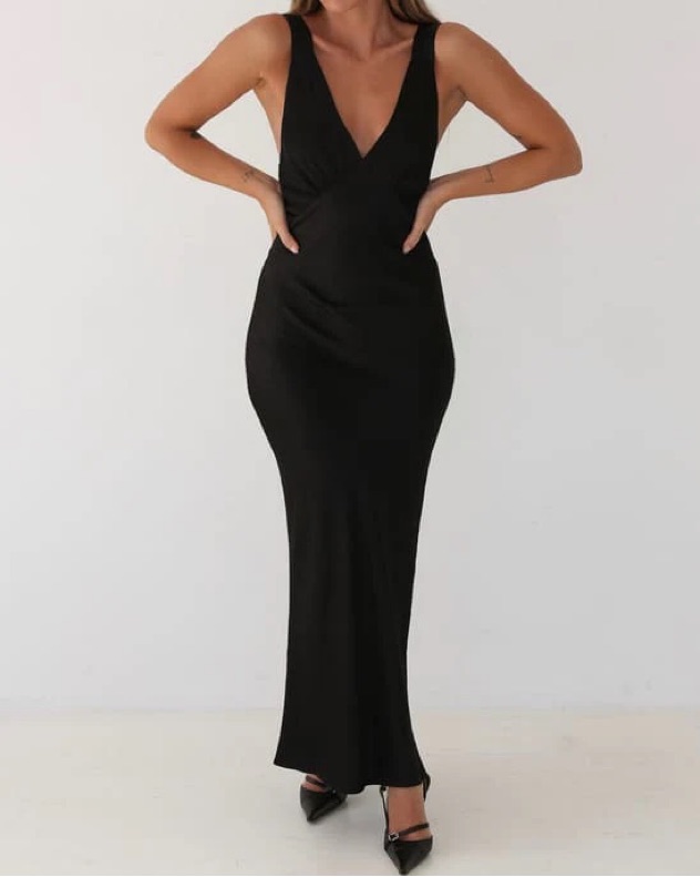 evening dress strip Khalesia Maxi Dress - Coral Pink | Evening Gown main image 1