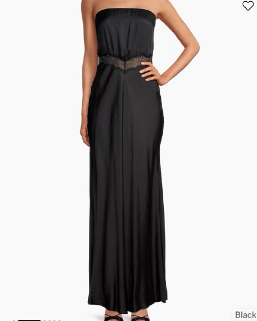 black lace silk dress L'agence Fenna Silk Lace Dress In Black main image 0