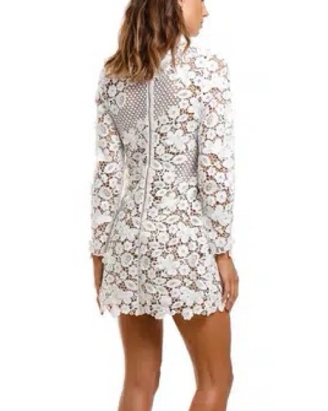 Self Portrait 3D Floral Mini Dress by Self Portrait - Pickle