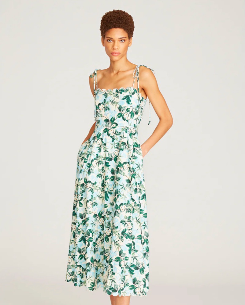 white christmas dresses Vix: Tori Detail Midi Dress (371-858-005) – Swimwear World main image 1