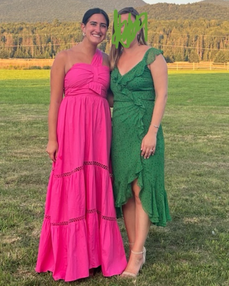 Long Tiered Pink Dress - Image 1