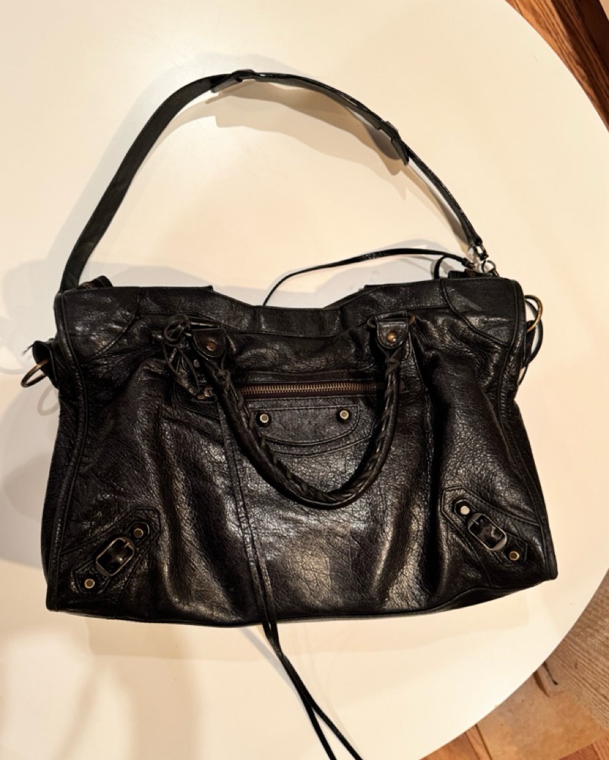 Balenciaga Black Leather Medium City Bag by Balenciaga - Pickle