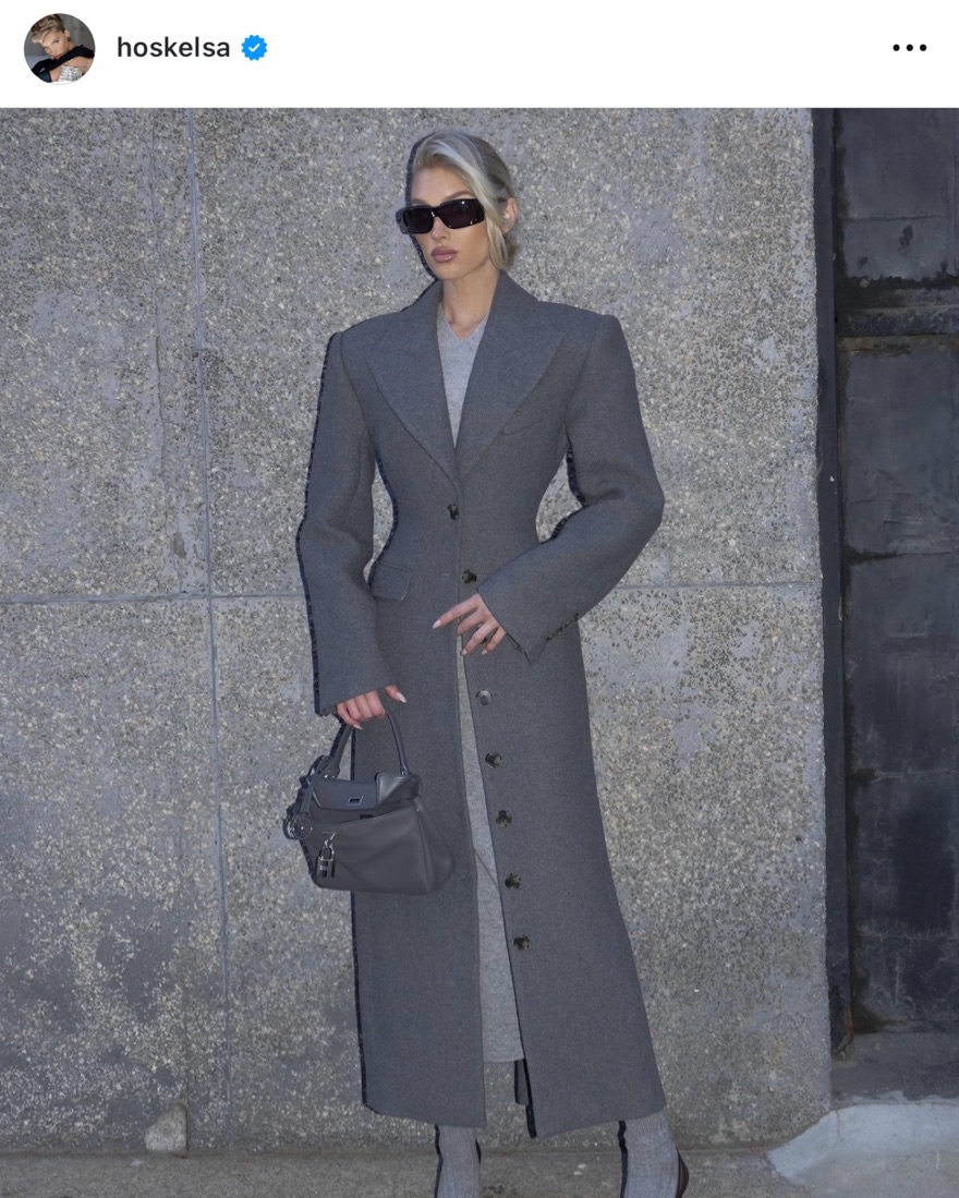 eLLa round hem bonding coat グレー Bonding Coat