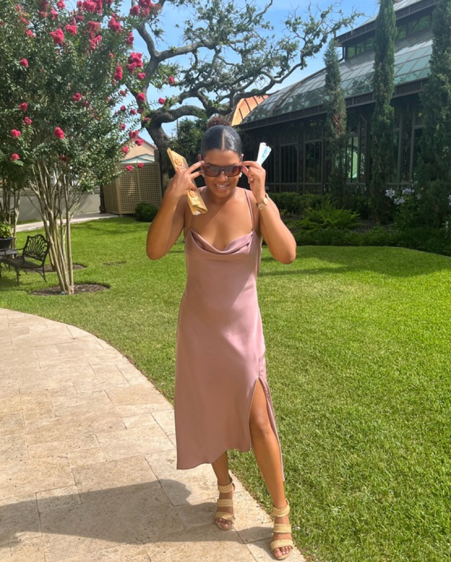 新品 Paddington Long Dress mauve beige Mauve Midi Dress by Astr The Label - Pickle