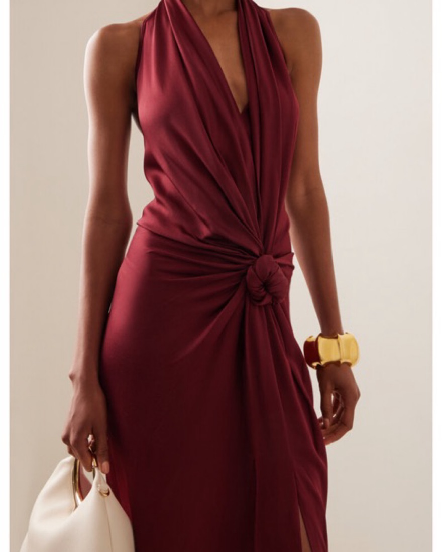 MARTIN WHATSON SANDRA CHEVRIER シルクスクリーン Silvia Tcherassi Jazmin Silk Gown by Silvia Tcherassi - Pickle